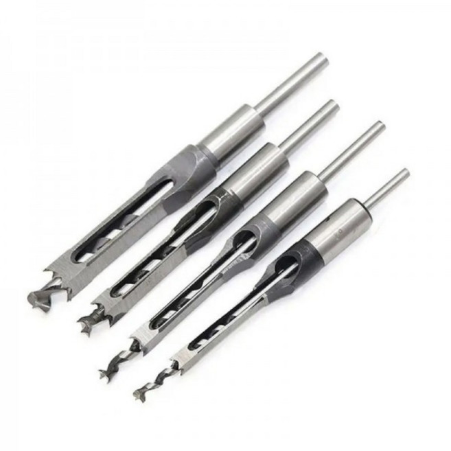 아이베란다 목공 사각 홈파기 각끌기 브라켓 드릴용, 1개, 02.사각 홈파기 HSS 홀 드릴날 (4개1세트) BB