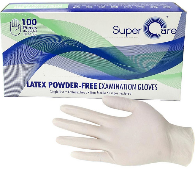 슈퍼케어 라텍스장갑, 대(L), 1개