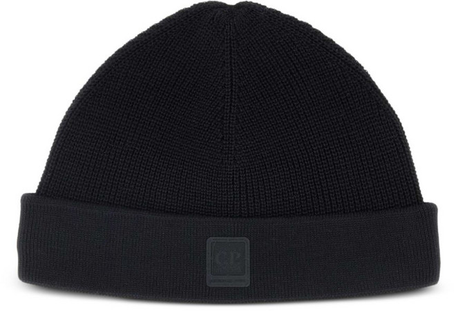 C.P.컴퍼니 로고 패치 코튼 비니