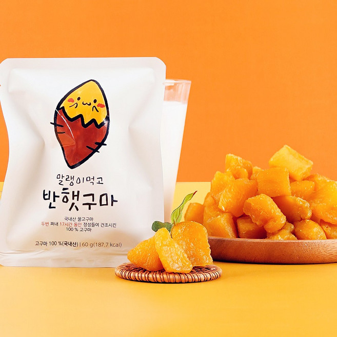 자연애 해남 반햇구마 고구마말랭이, 60g, 10개