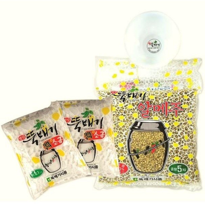 옛맛뚝배기 알메주(햇메주)세트 [알메주5kg(콩다섯되띄움)+소금2개+바가지], 1개, 5kg