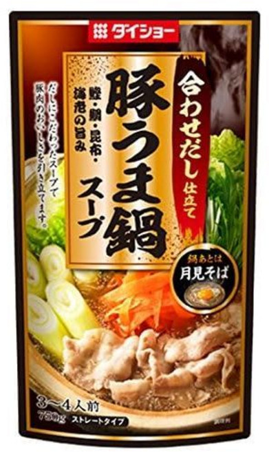 일식 국물 조미료 다이쇼 돼지 맛 냄비 스프 750gx2개, 750g