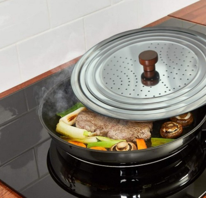 리빙 국산 오슬로 스텐커버 24.5CM 후라이팬덮개 기름방지, 오슬로 멀티커버 24.5CM