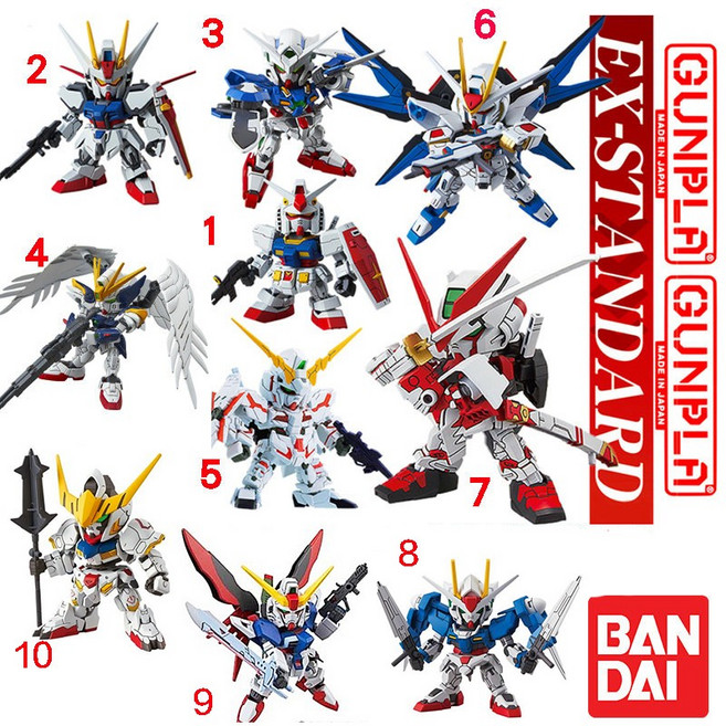 BANDAI SD鋼彈 EX-STANDARD 模型, 1個, 11隻