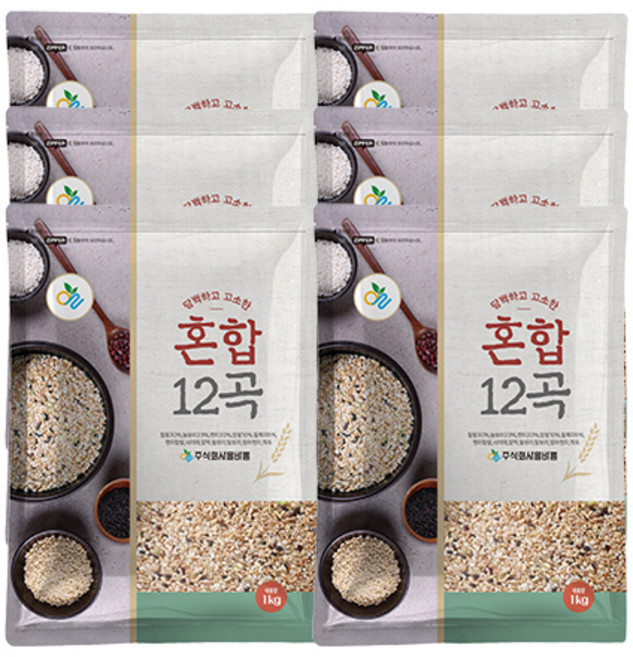 국산 혼합12곡 1kg x 6봉, 단품, 단품