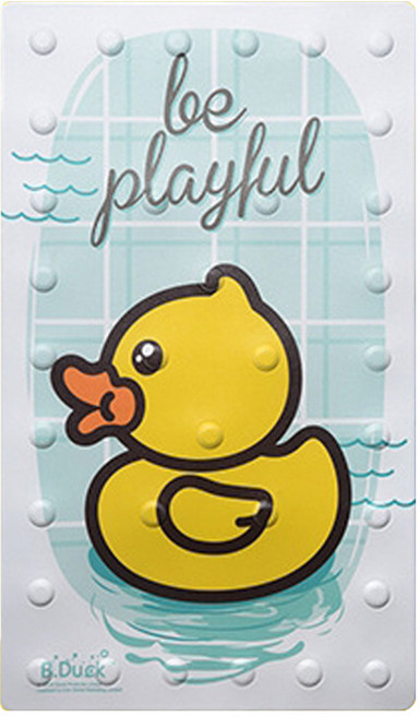 블루키위 오리 미끄럼방지 안전욕실발판 - 큐티덕, 1개, 단일