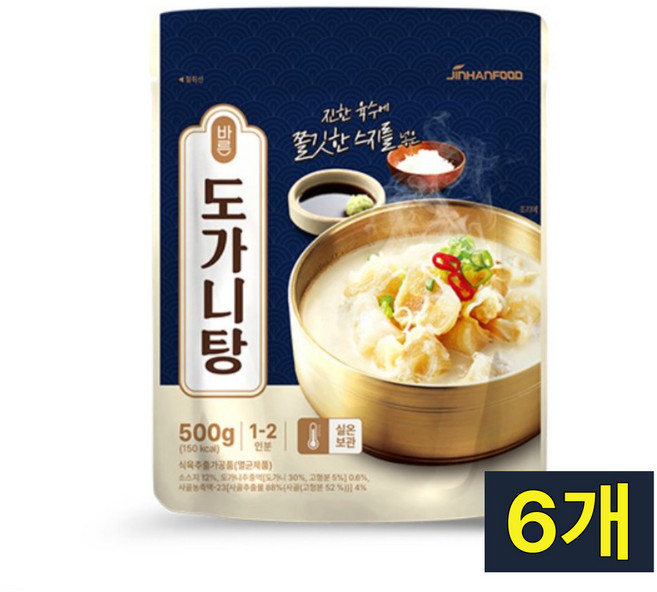 바른 도가니탕 500g, 6개