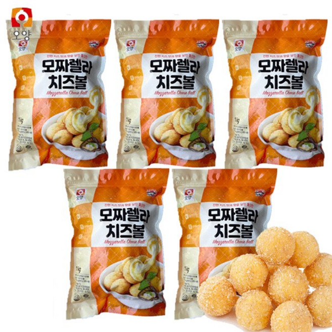 사조 오양 모짜렐라 치즈볼 1kg x 5봉, 5kg, 1개