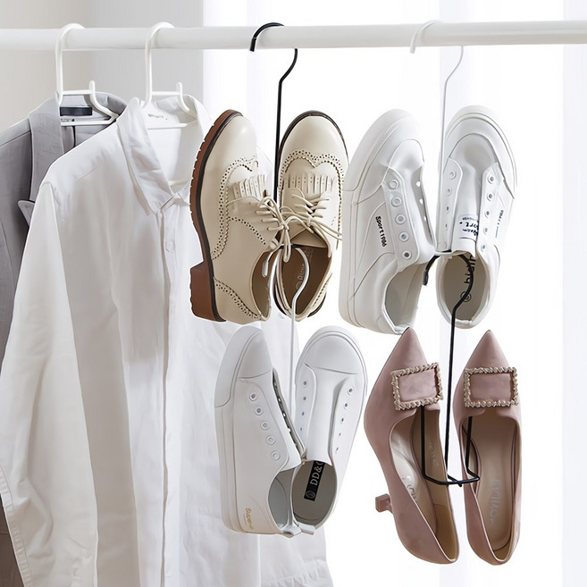 윈프라이스 스틸 신발건조 걸이, 2개, 화이트