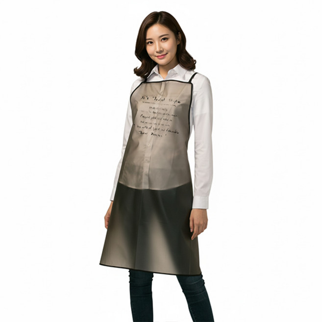 요들 모델 반투명 앞치마 미용실 가운 유니폼 블랙, MD361 미니 모델 반투명 앞치마, 1개
