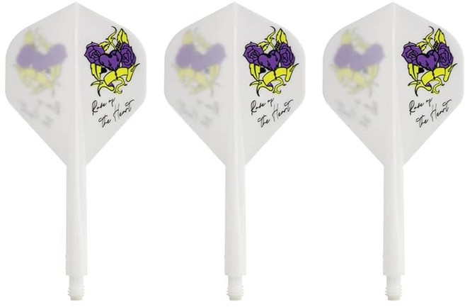 TRiNiDAD CONDOR AXE Rose of the Heart 이와타 나츠미 선수 모델 콘돌 액스 로즈 오브 더 하트 다트 플라이트 Standard L 화이트