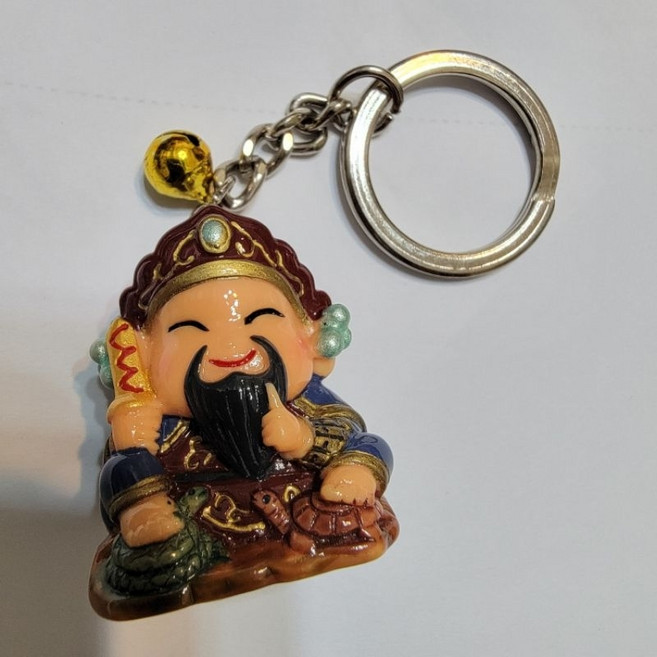 佳樺3cm神明公仔鑰匙圈批發臺灣現貨正品有發票GDK1財神公仔鎖圈 五路財神 土地公文昌君 媽祖 濟公 玄天上帝, 1個