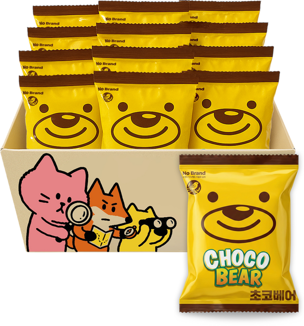 노브랜드 과자, 초코베어, 12개