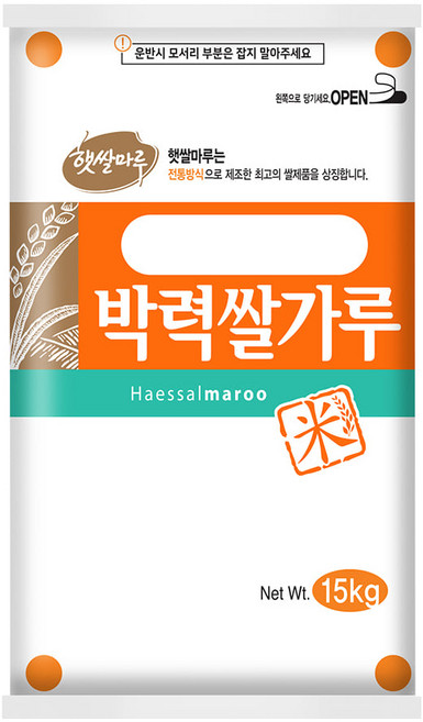 대두식품 햇쌀마루 박력 쌀가루 15KG 수입쌀가루, 1개