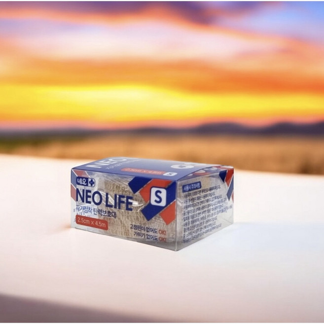 네오라이프 자가점착 탄력보호대 S 1인치(2.5cm X 4.5cm)1롤 코반 보호대, 3개