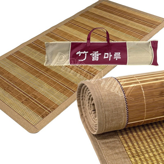 한정수량 죽향마루 양면 대나무 돗자리 90x200 (싱글 사계절 한지 대자리 카페트