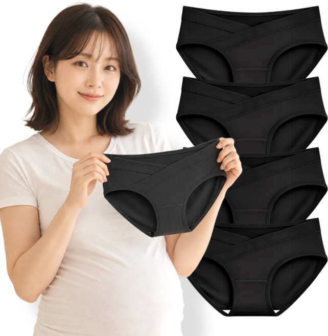 바디스윗 무압박 편안한 임산부 면스판 팬티 4종