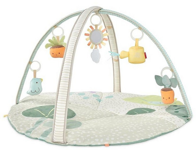 Skip Hop Tummy Time 매트 3-in-1 액티비티 아기 놀이 체육관 만 0-2세 가든 오아시스 그린 멀티 362681, Garden Oasis Play Gym
