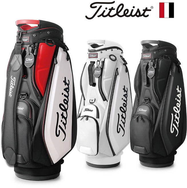 Titleist 타이틀리스트 골프 캐디백 남성 여성 클래식 골프백 TB8CTHK, 화이트