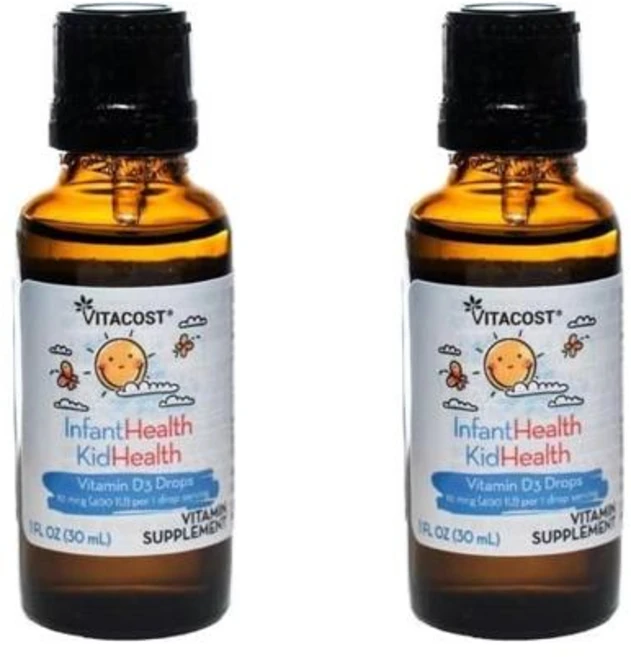 비타코스트 인펀트헬스 키드헬스 비타민 D3 드롭 10mcg(400 IU) 30ml, 2개 - 쿠팡