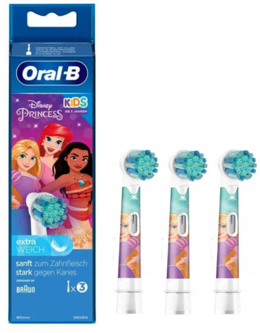 독일 오랄비어린이전동칫솔모 오랄비키즈전동칫솔모 프린세스 3개 1set, 1세트