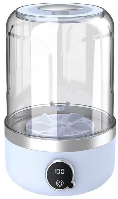 유앤미 무선 휴대용 미니 세탁기 여행용 캠핑용 세탁기 속옷 양말 전용 소형 세탁기, 라이트 블루, Z555