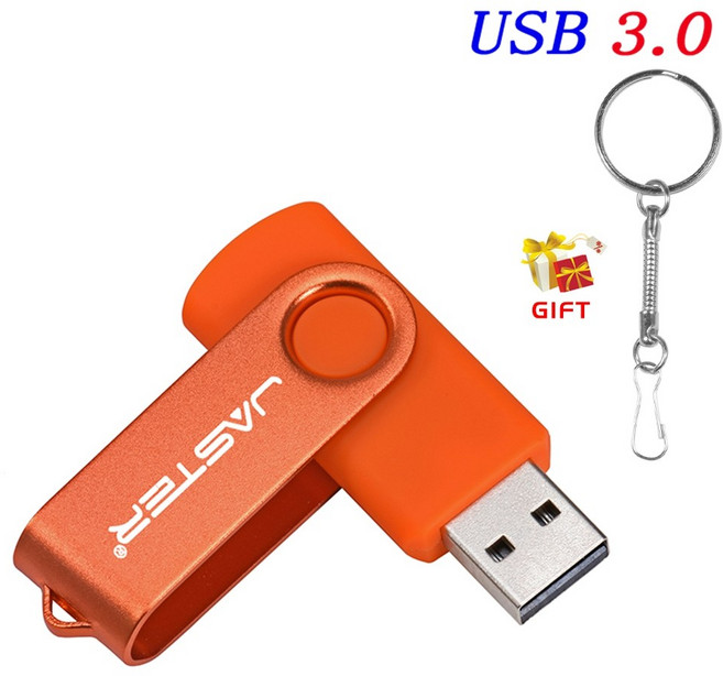 다채로운 USB 3.0 플래시 드라이브 회전식 펜 32GB 키 체인 블랙 메모리 스틱 크리에이티브 비즈니스 선, 03 4GB, 07 Orange, 1개