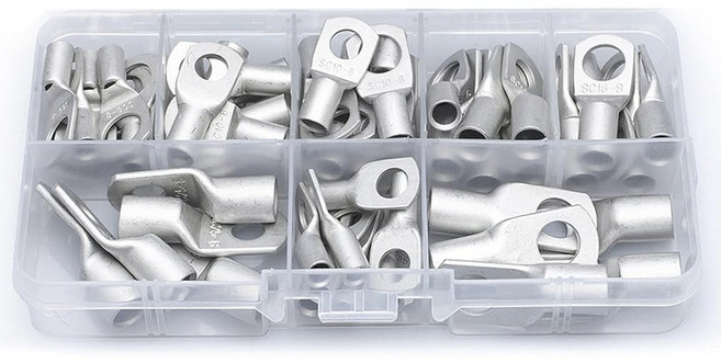 O형 황동 터미널단자 8종 60PCS 세트 6SQ-25SQ 링단자, 1세트