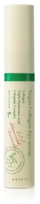 AXIS-Y 비건 콜라겐 아이세럼 10ml 트리플 펩타이드 다크서클 눈가탄력 케어, 1개 - 쿠팡