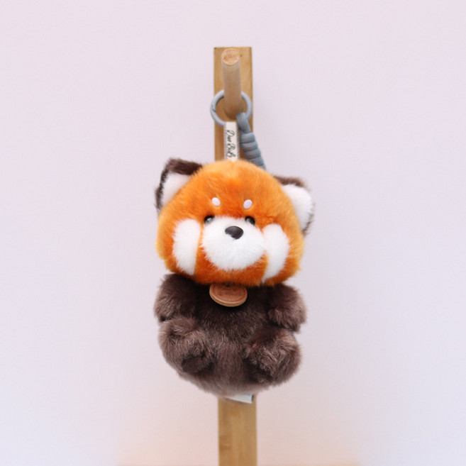 Due Baby 恐龍毛絨玩偶掛件, 浣熊, 1個, 12cm