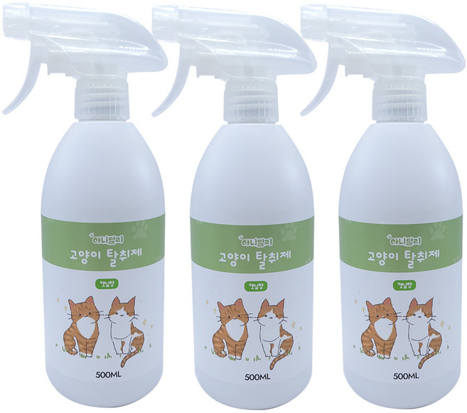 아니말리 고양이탈취제 캣닢향 화장실 모래 냄새제거, 3개, 500ml