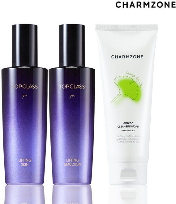 참존 탑클래스 리프팅 듀오 기초세트 (스킨+에멀젼+징코폼), 1세트