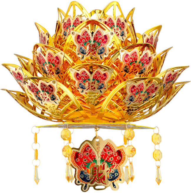 황금나비 기도등(10개 세트 ) 초파일 연등 불교용품, 1세트, 황금나비등10개+LED+선