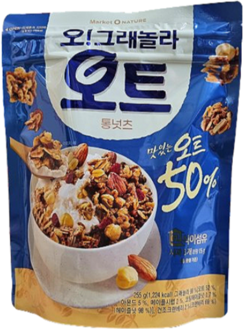 마켓오 오그래놀라 오트 통넛츠 255g 3개