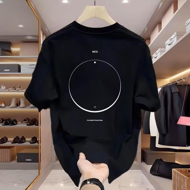 지시크릿 남녀공용 오버핏 프린팅 반팔티셔츠 90~110사이즈 까지