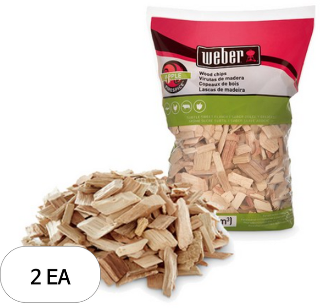 웨버 훈연칩 사과, 760g, 2개