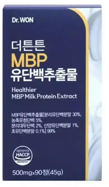 닥터원 더튼튼 MBP 유단백추출물 500mg 90정 단백질보충 뼈건강 골강도, 1개 - 쿠팡