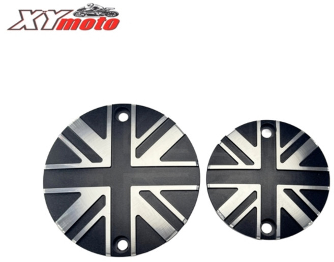 Triumph Street Twin Bonneville T100 T120 Bobber Thruxton Scrambler Speed Twin 용 오토바이 클러치 배지 및 Acg 검사, [03] black silver A