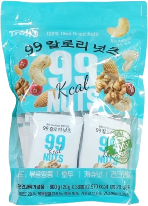99 칼로리 넛츠, 1개, 600g - 쿠팡