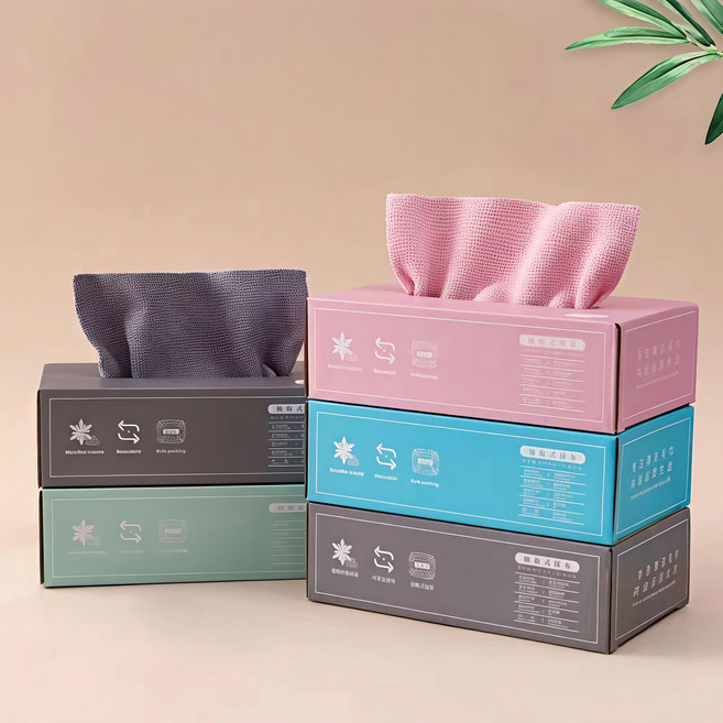 家用抽取式抹布 廚房清潔 乾濕兩用 懶人抹布 纖維抹布 盒裝, 3個, 多功能環保清潔布, 15個裝