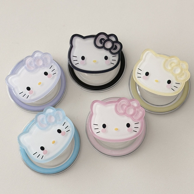 맥세이프 키티 그립 스마트톡 핸드폰 거치대, 핑크, 컬러맥세이프자석형