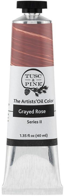 Tusc & Pine 아티스트 오일 페인트 - 티타늄 화이트 (아마씨) 40ml 황변 없음 풍부하고 크리미 한 일관성 최대 안료 부하 소량 가공 페인트 전문 아티스트, 1개(1개입), 그레이 로즈