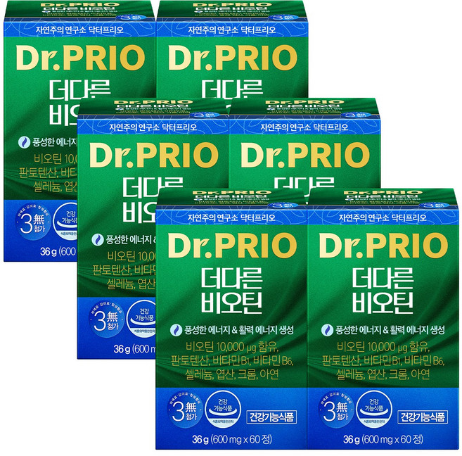 닥터프리오 더다른 비오틴, 60정, 6개