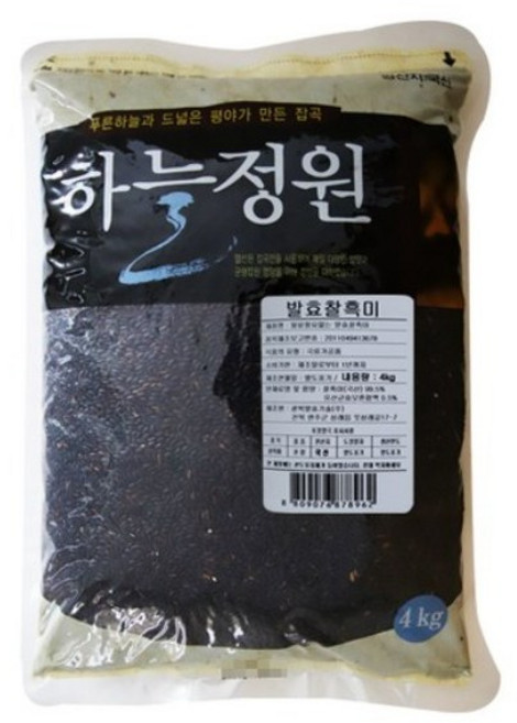 광복농산 하늘정원 발효찰흑미, 4kg, 1개