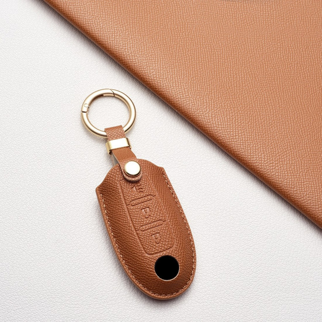 닛산/인피니티 키케이스 방스크래치 내마모성 주크/큐브/멕시마 등 전차종 + Q시리즈 (Q30 Q50 QX60 Q70) 호환, 닛산/인피니티 A3b타입(3버튼), 샌드 브라운