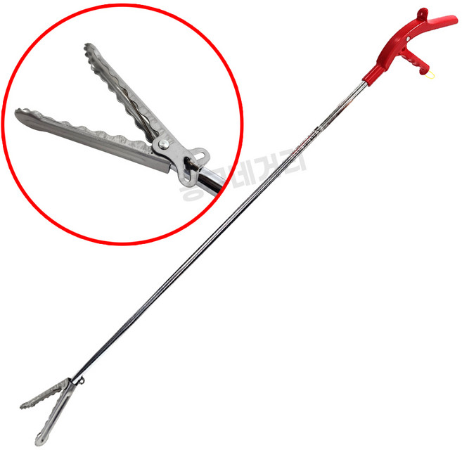 캠핑 해루질 다용도 만능 집게 신발 정리 국산 악어 찝게 청소 휴지 쓰레기 구두, 90cm, 1개