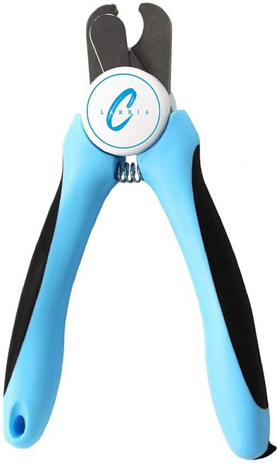 클라비아 애완동물 손톱깎이 스테인리스 스틸 인체공학적 미끄럼 방지 디자인 고양이와 개를 위한 안전한 홈 펫 그루밍 (파란색), Blue