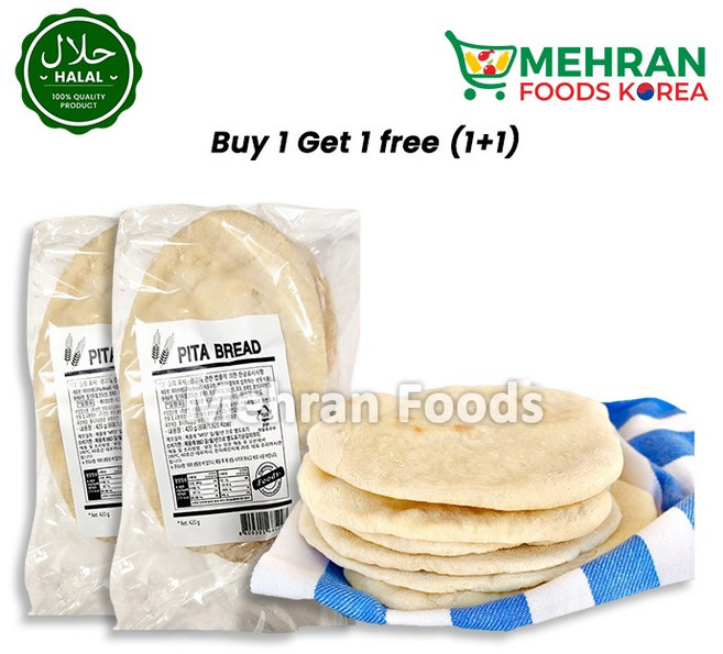 SIB Pita Bread (Roti) (6pcs) 420g (1+1) 840g 피타 브레드 (빵), 1세트