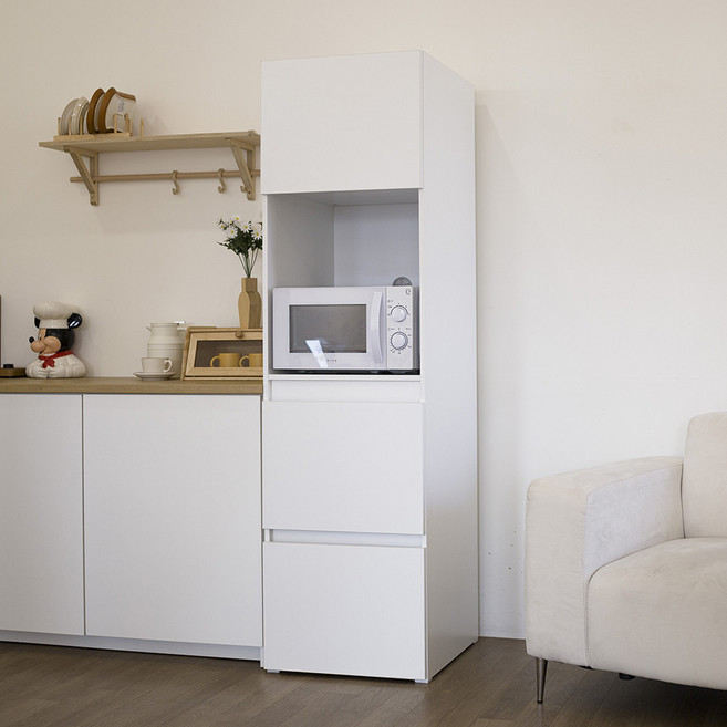 폭400 키큰 2단 서랍 렌지 주방수납장 슬라이딩 선반 깊은 수납장 4가지 사이즈