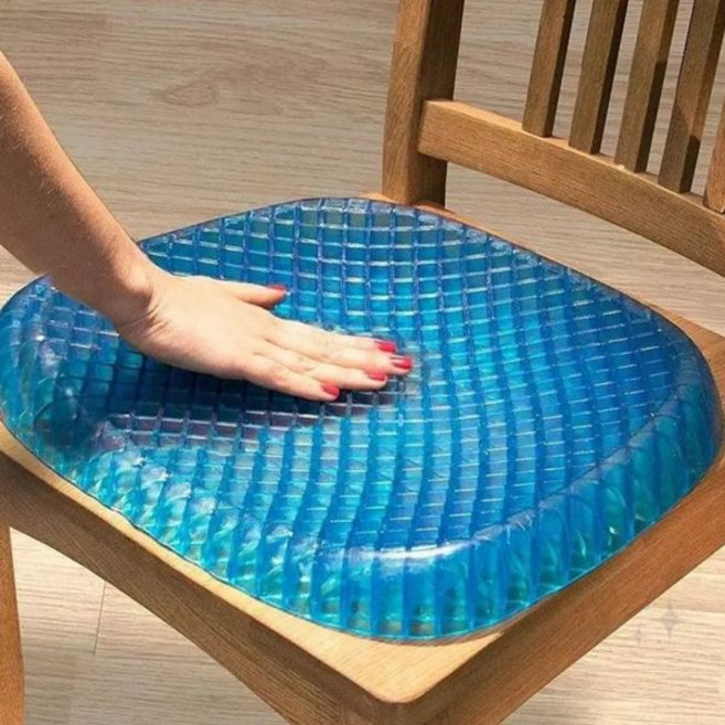 여름 의자 냉감 젤 쿠션 계란형 통기성 방석 사무실 자동차 식탁 의자용 시원한, 에그시터